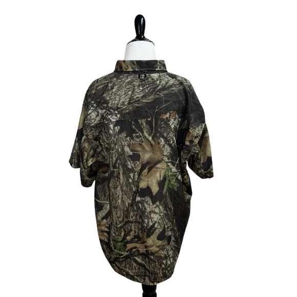 Remington Men's L Large Hunting Button Down Shirt Nylon Vented Camouflage Leaves - Picture 6 of 8